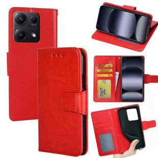 For Redmi Note 14S 4G Crystal Texture Leather Phone Case(Red)