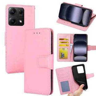 For Redmi Note 14S 4G Crystal Texture Leather Phone Case(Pink)