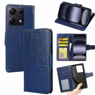 For Redmi Note 14S 4G Crystal Texture Leather Phone Case(Royal Blue)
