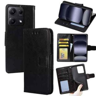 For Redmi Note 14S 4G Crystal Texture Leather Phone Case(Black)