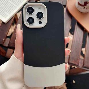 For iPhone 15 Pro Color Contrast 2 in 1 Skin Feel PC Hybrid TPU Phone Case(Black+Grey)