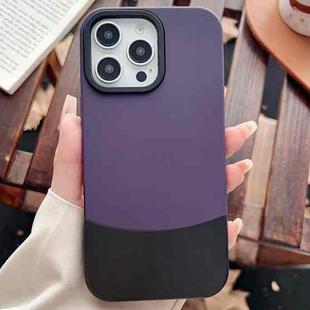 For iPhone 13 Pro Color Contrast 2 in 1 Skin Feel PC Hybrid TPU Phone Case(Purple+Black)