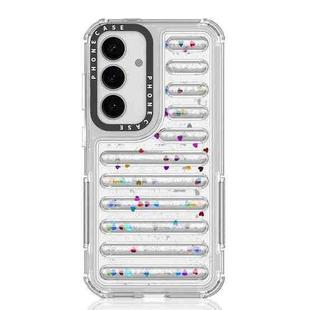 For Samsung Galaxy S25 5G Capsule Glitter TPU Hybrid PC Airbag Phone Case(Sequin)