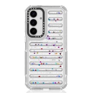 For Samsung Galaxy S25+ 5G Capsule Glitter TPU Hybrid PC Airbag Phone Case(Sequin)