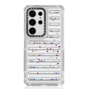 For Samsung Galaxy S25 Ultra 5G Capsule Glitter TPU Hybrid PC Airbag Phone Case(Sequin)
