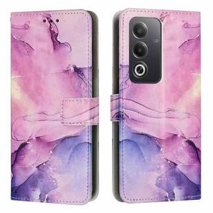 For OPPO A3 Pro 5G India Painted Marble Pattern Leather Phone Case(Purple)