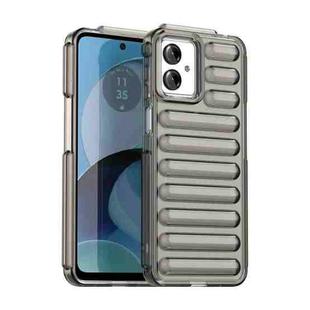 For Motorola Moto G14 Capsule Series Candy Color IMD Phone Case(Transparent Grey)