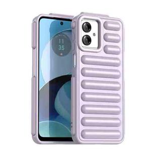 For Motorola Moto G14 Capsule Series Candy Color IMD Phone Case(Purple)