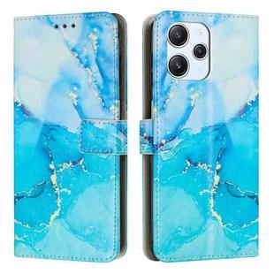 For Xiaomi Poco M6 Pro 5G Painted Marble Pattern Leather Phone Case(Blue Green)