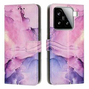 For Xiaomi 15 Painted Marble Pattern Leather Phone Case(Purple)