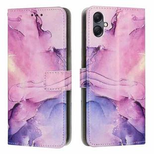 For Samsung Galaxy A05 Painted Marble Pattern Leather Phone Case(Purple)