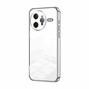 For Redmi K80 Pro Transparent Plating Fine Hole Phone Case(Silver)