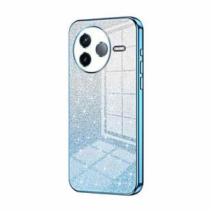 For Redmi K80 Gradient Glitter Powder Electroplated Phone Case(Blue)