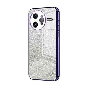 For Redmi K80 Pro Gradient Glitter Powder Electroplated Phone Case(Purple)