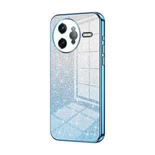 For Redmi K80 Pro Gradient Glitter Powder Electroplated Phone Case(Blue)