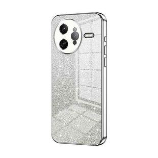 For Redmi K80 Pro Gradient Glitter Powder Electroplated Phone Case(Silver)