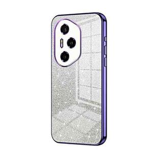 For Honor 300 Pro Gradient Glitter Powder Electroplated Phone Case(Purple)