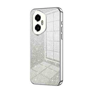 For Honor 300 Gradient Glitter Powder Electroplated Phone Case(Silver)