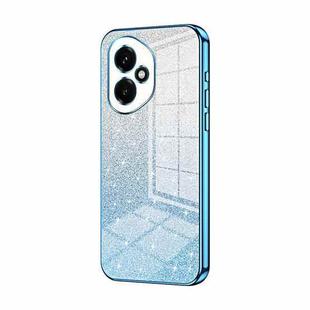 For Honor 400 Global 156.5mm Gradient Glitter Powder Electroplated Phone Case(Blue)