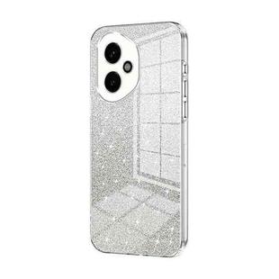 For Honor 400 Global 156.5mm Gradient Glitter Powder Electroplated Phone Case(Transparent)