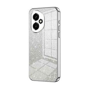 For Honor 400 Global 156.5mm Gradient Glitter Powder Electroplated Phone Case(Silver)