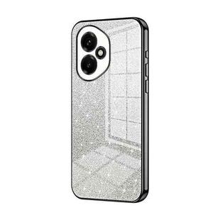 For Honor 400 Global 156.5mm Gradient Glitter Powder Electroplated Phone Case(Black)