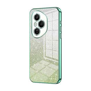 For Honor 400 Pro Global 160.8mm Gradient Glitter Powder Electroplated Phone Case(Green)