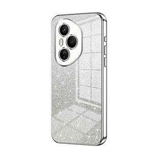 For Honor 400 Pro Global 160.8mm Gradient Glitter Powder Electroplated Phone Case(Silver)