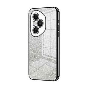 For Honor 400 Pro Global 160.8mm Gradient Glitter Powder Electroplated Phone Case(Black)