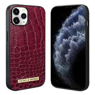 For iPhone 11 Pro Max VIETAO Alligator Texture PU Phone Case(Red)