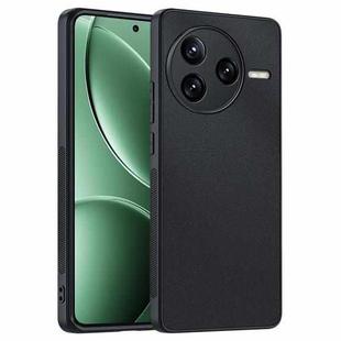 For Redmi K80 / Poco F7 Pro Ultra-thin Plain Skin Leather Phone Case(Black)