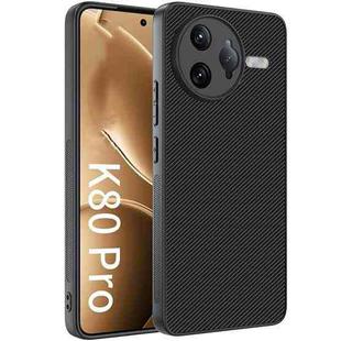 For Redmi K80 Pro Ultra-thin Carbon Fiber Texture Printing Phone Case(Black)