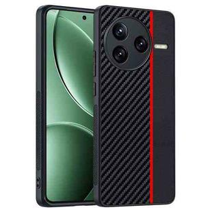 For Redmi K80 / Poco F7 Pro Ultra-thin Carbon Fiber Texture Printing Phone Case(Black Red)