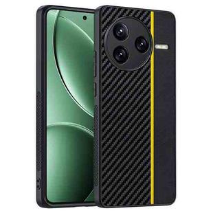 For Redmi K80 / Poco F7 Pro Ultra-thin Carbon Fiber Texture Printing Phone Case(Black Yellow)