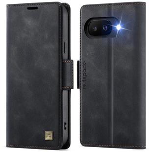 For Google Pixel 9a AutSpace A11 Side Buckle MagSafe Magnetic RFID Phone Leather Case(Black)