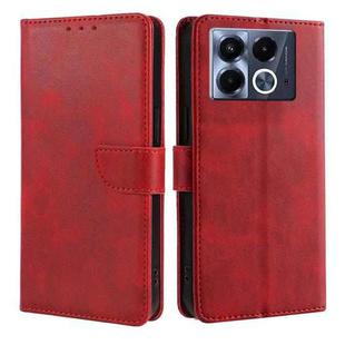 For Infinix Note 40 5G Calf Texture Buckle Flip Leather Phone Case(Red)