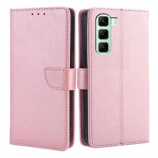 For Infinix Hot 50 5G Calf Texture Buckle Flip Leather Phone Case(Rose Gold)