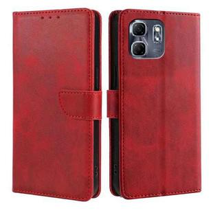 For Infinix Hot 50i 4G Calf Texture Buckle Flip Leather Phone Case(Red)