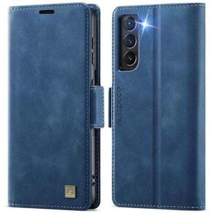 For Samsung Galaxy S21+ 5G AutSpace A11 Side Buckle MagSafe Magnetic RFID Phone Leather Case(Blue)