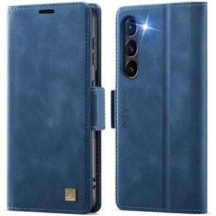 For Samsung Galaxy S23+ 5G AutSpace A11 Side Buckle MagSafe Magnetic RFID Phone Leather Case(Blue)