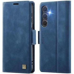 For Samsung Galaxy S24 5G AutSpace A11 Side Buckle MagSafe Magnetic RFID Phone Leather Case(Blue)