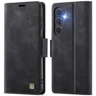 For Samsung Galaxy S24 FE 5G AutSpace A11 Side Buckle MagSafe Magnetic RFID Phone Leather Case(Black)
