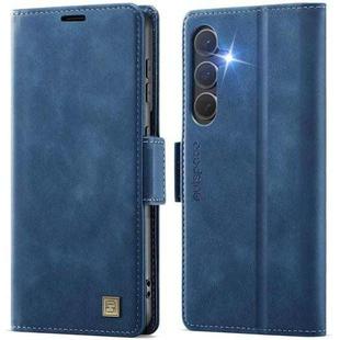 For Samsung Galaxy S25+ 5G AutSpace A11 Side Buckle MagSafe Magnetic RFID Phone Leather Case(Blue)