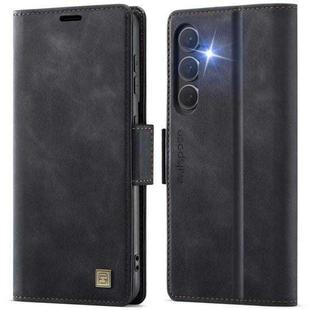 For Samsung Galaxy S23 FE 5G AutSpace A11 Side Buckle MagSafe Magnetic RFID Phone Leather Case(Black)