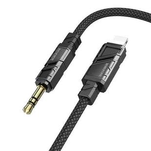 Borofone BL22 3.5mm to 8 Pin Zinc Alloy Dignity AUX Audio Cable, Length:1m(Black)