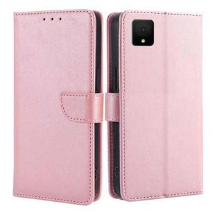 For TCL 502 Calf Texture Buckle Flip Leather Phone Case(Rose Gold)