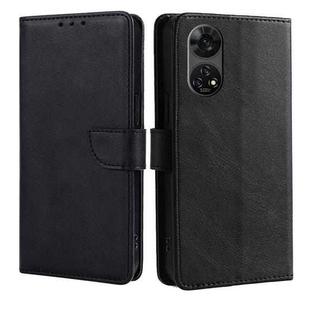 For ZTE Anshin Family Calf Texture Buckle Flip Leather Phone Case(Black)