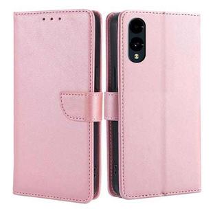 For Fujitsu Arrows We2 Calf Texture Buckle Flip Leather Phone Case(Rose Gold)