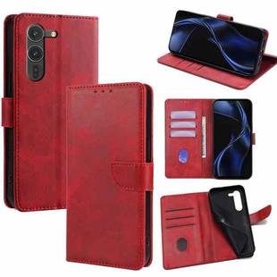 For Fujitsu Arrows Alpha F-51F Calf Texture Buckle Flip Leather Phone Case(Red)