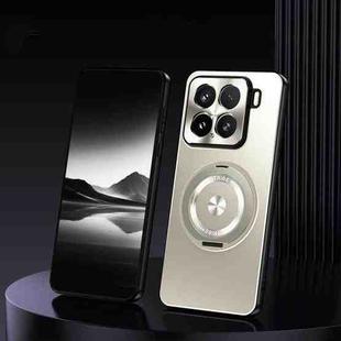 For Xiaomi 15 Rotating Holder Frosted Metal Phone Case(Titanium)